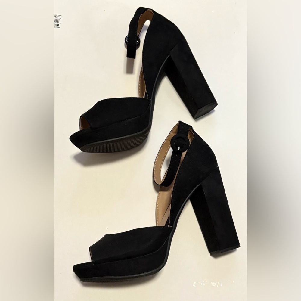 Sun + Stone Black Platform Heels - image 2